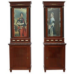 Antique 19th Century, Pair of Biedermeier Apothecary Cabinet