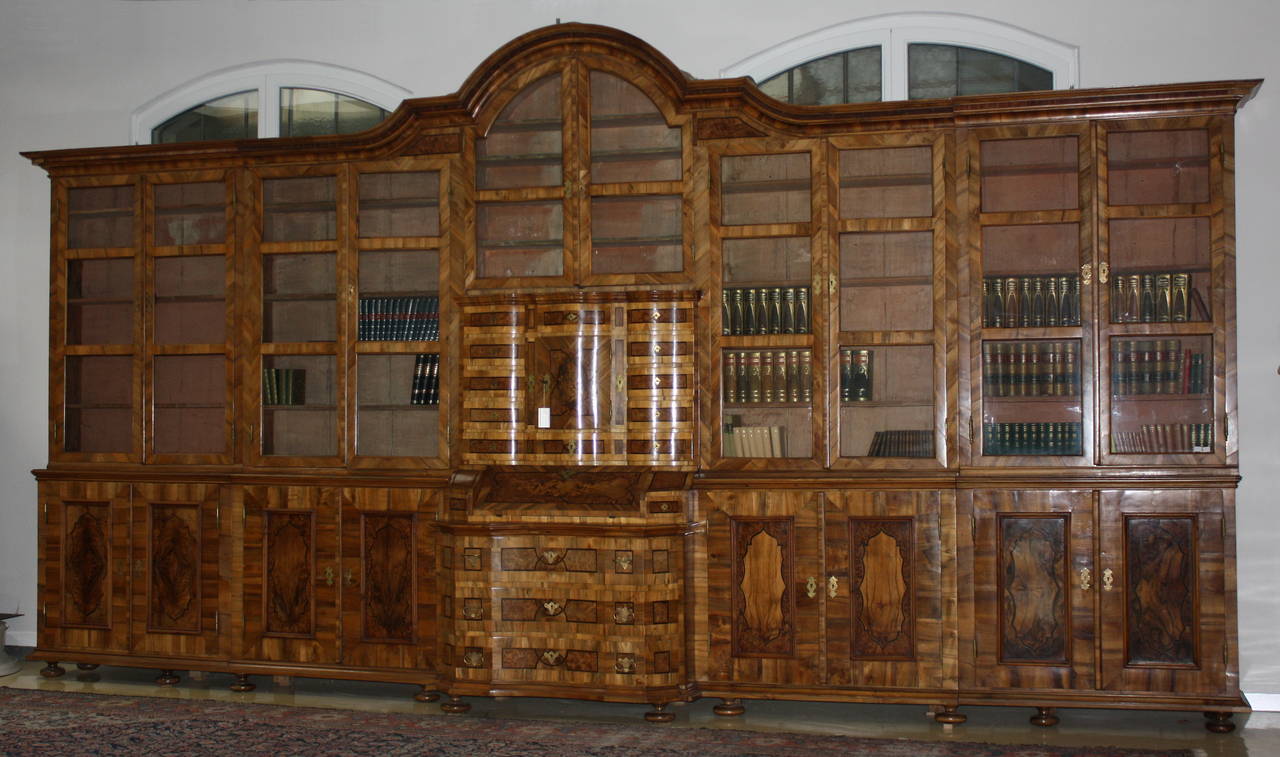 An magnificent Baroque library with a center Tabernacle. Made for an Austrian Abbey.