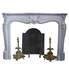 Antique Fireplace Made of "Carrara" Marble