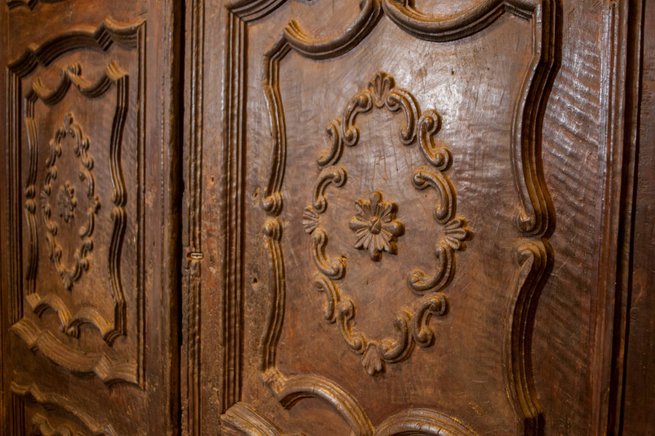 Late 17th Century Antique Double entrance Door made of Walnut, '600 Italy For Sale