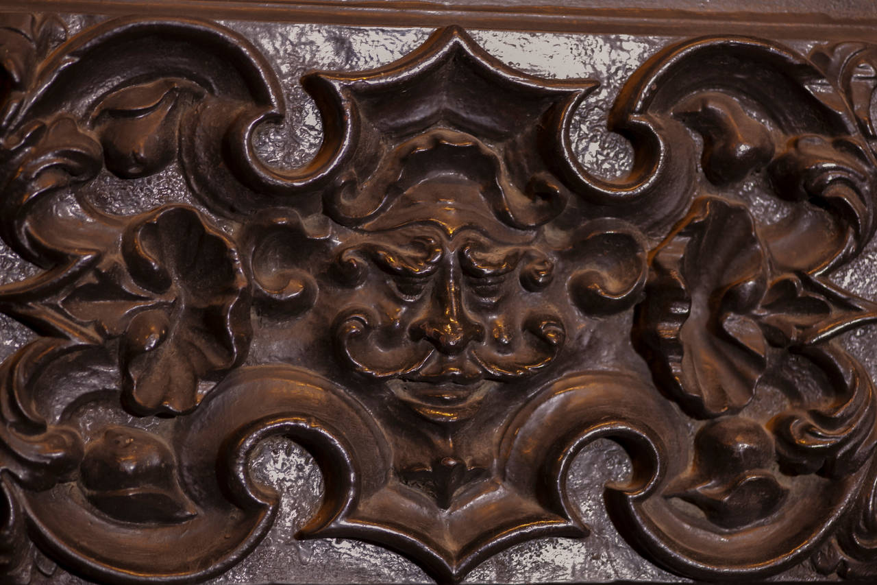 Hand-Carved Antique Doorway made of oak and walnut