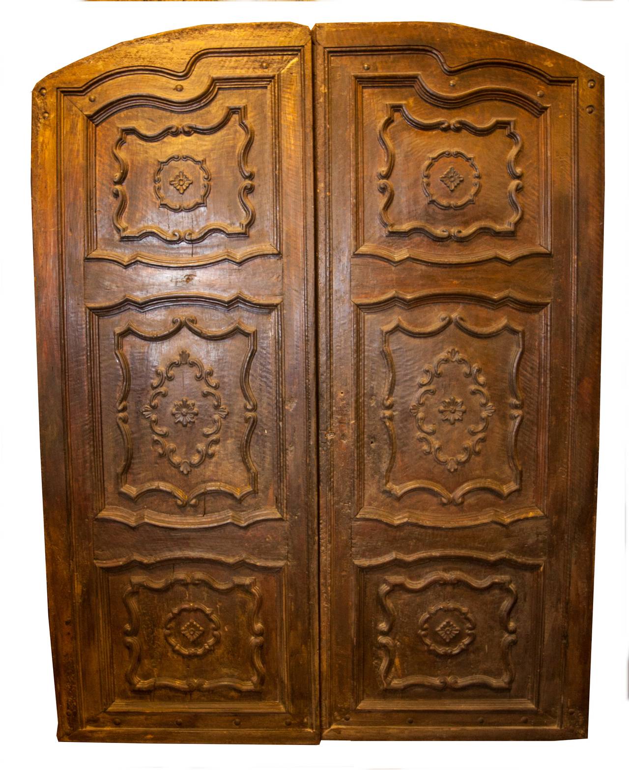 Antique Double entrance Door 
made of Walnut 
Comes from Piemonte, Italy