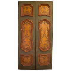 Puerta doble lacada antigua