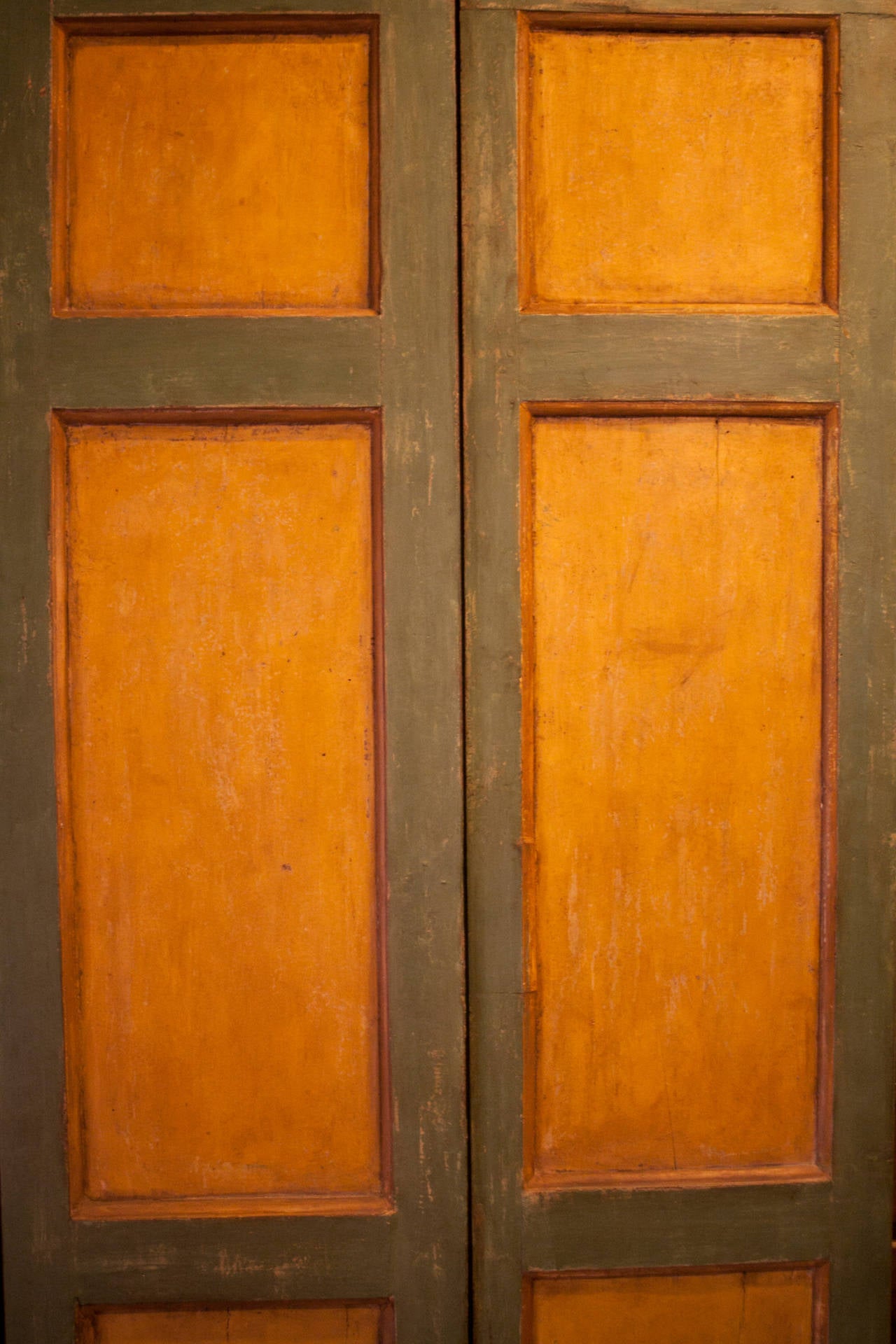 Antique lacquered Double Door In Good Condition For Sale In Cuneo, Italy (CN)