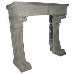 Antique Fireplace Made of Piperino's Stone