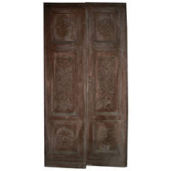 Antique Double Door Made of Walnut