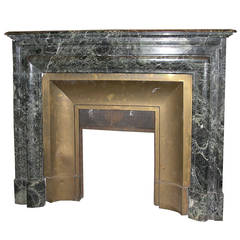 Antique Fireplace Made of Verde Alpi
s Marble