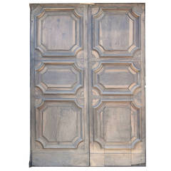 Antique Doorway with Original Door Inside Made of Walnut 5
