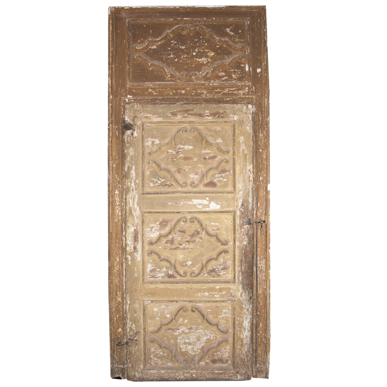 Antique Lacquered Door, Made of Poplar