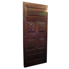 Antique Walnut Entry Door
