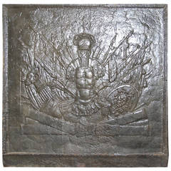 Antique Plate for Fireplace Made of Cast Iron