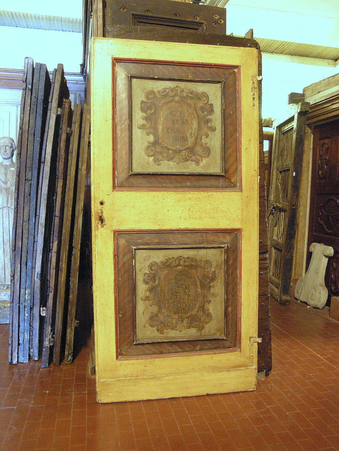 Antique lacquered doors.
(Two similar).