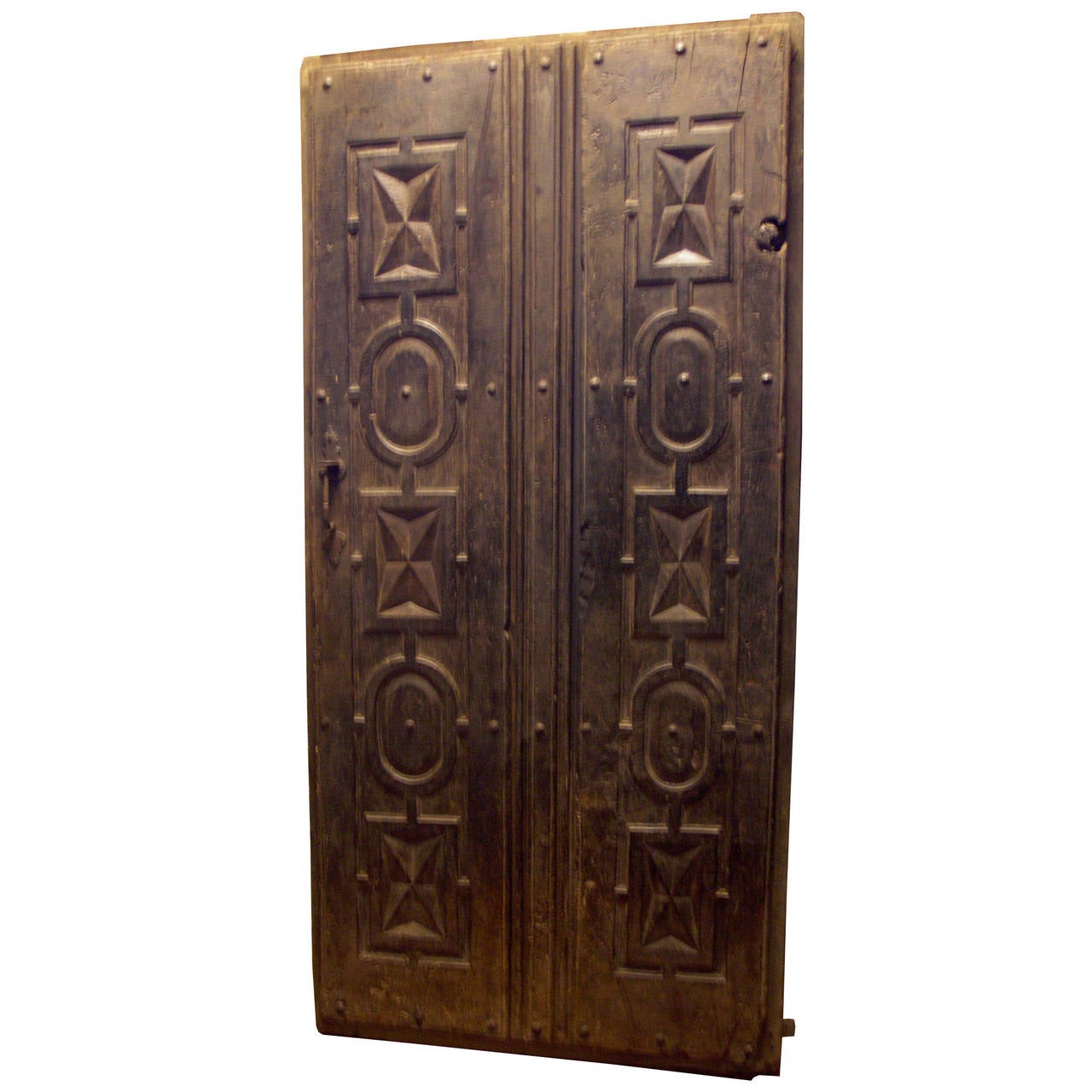 Antique Carved Double Door For Sale at 1stdibs