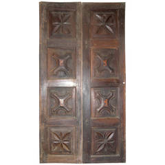 Antique Walnut Double Door