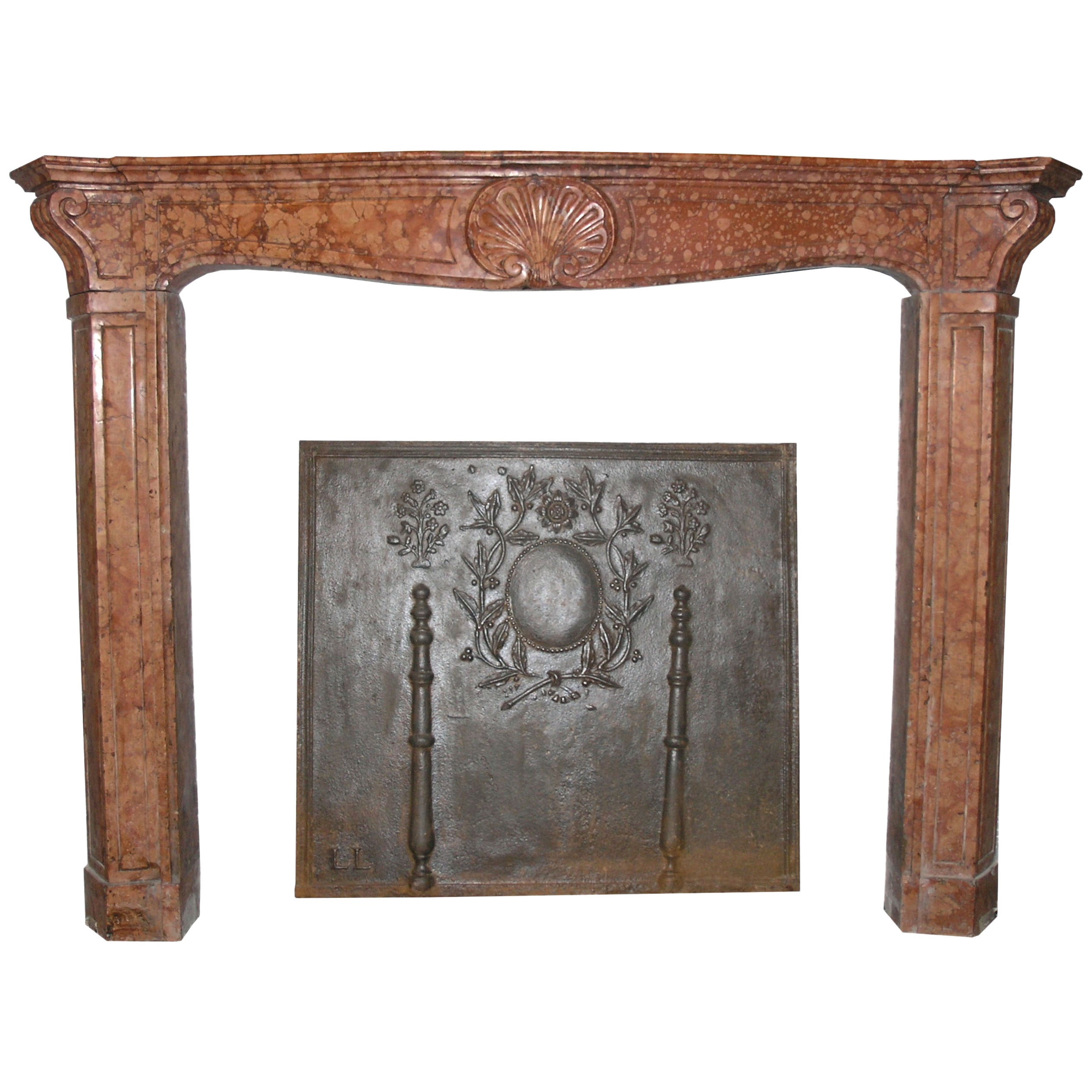 Antique Rosso Verona Fireplace Mantel