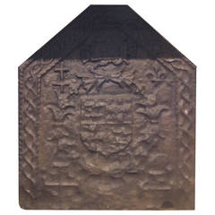 Antique Cast Iron Plate for Fireplace