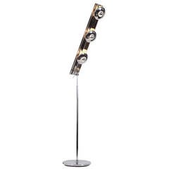 Vintage Chrome Theatrical Floor Lamp