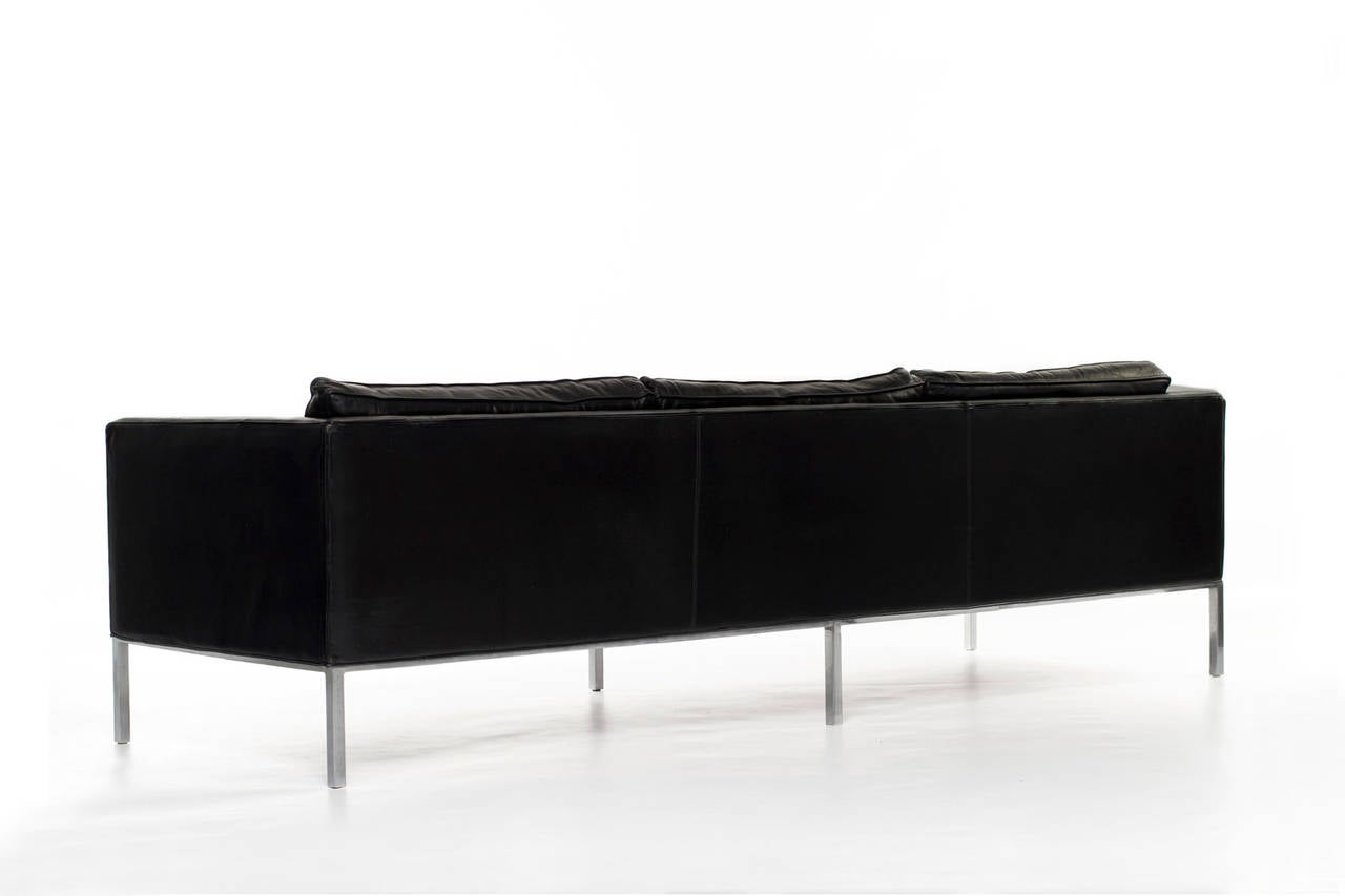 Dutch Artifort Leather, Three-Seat Sofa, 1960s