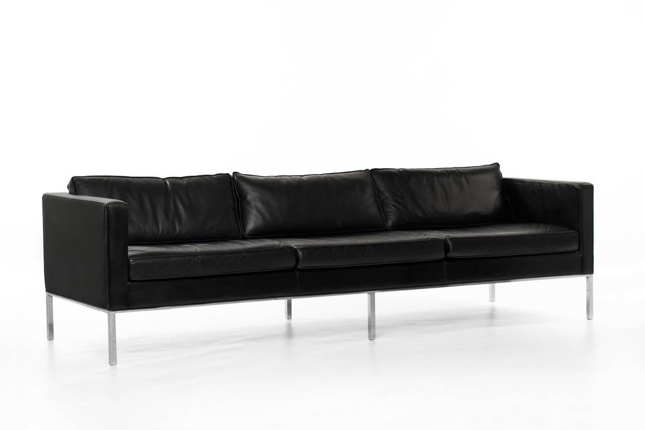 Mid-Century Modern Artifort Leather, Three-Seat Sofa, 1960s