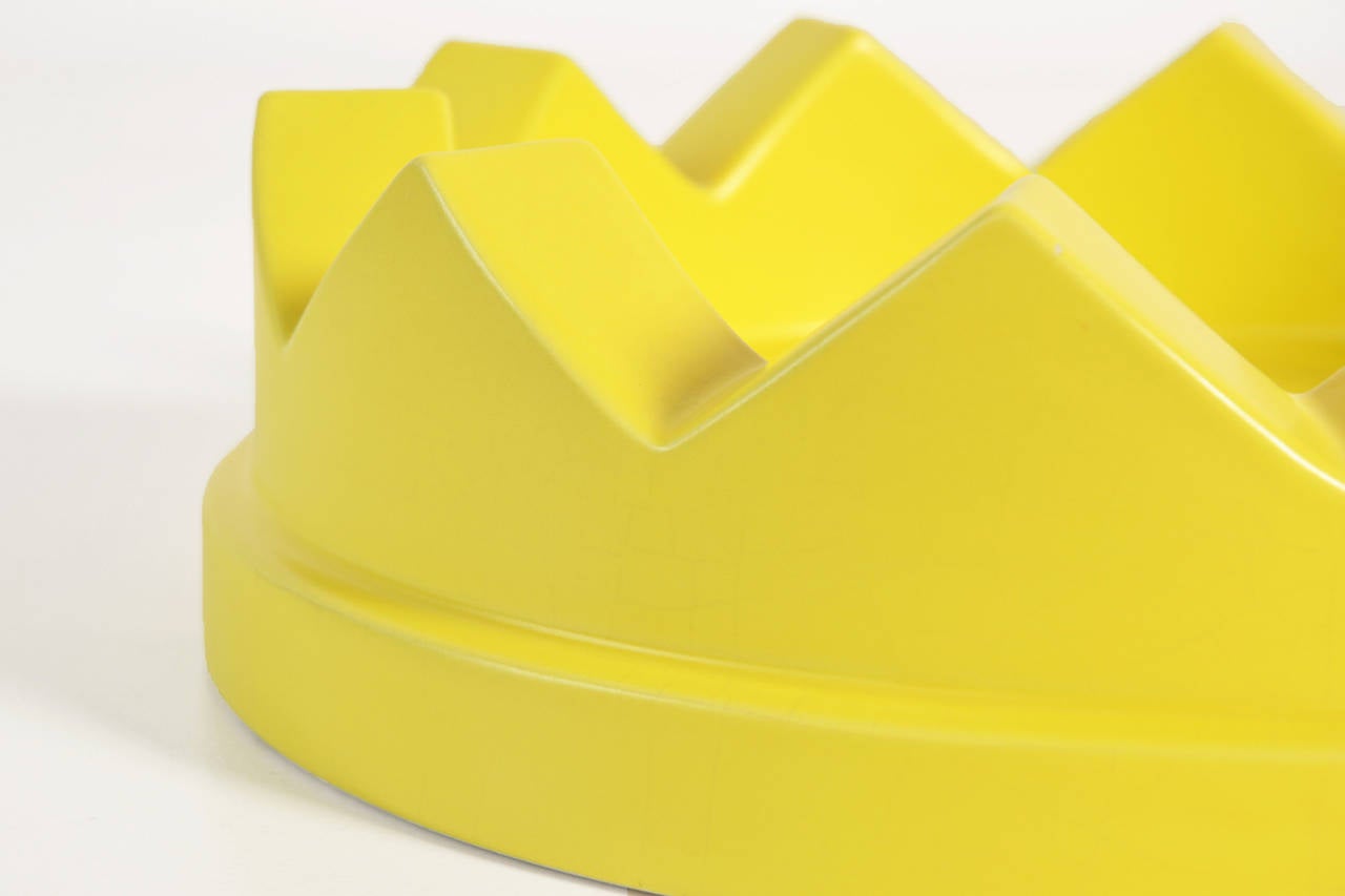 Italian Yellow Glazed Bowl by Ettore Sottsass