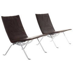 Poul Kjaerholm PK22 Chairs for E. Kold Christenesen Poul Kjaerholm PK22 Chairs for E. Kold Christenesen