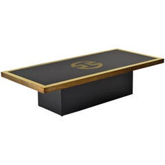 Brass Coffee Table by De Nisco