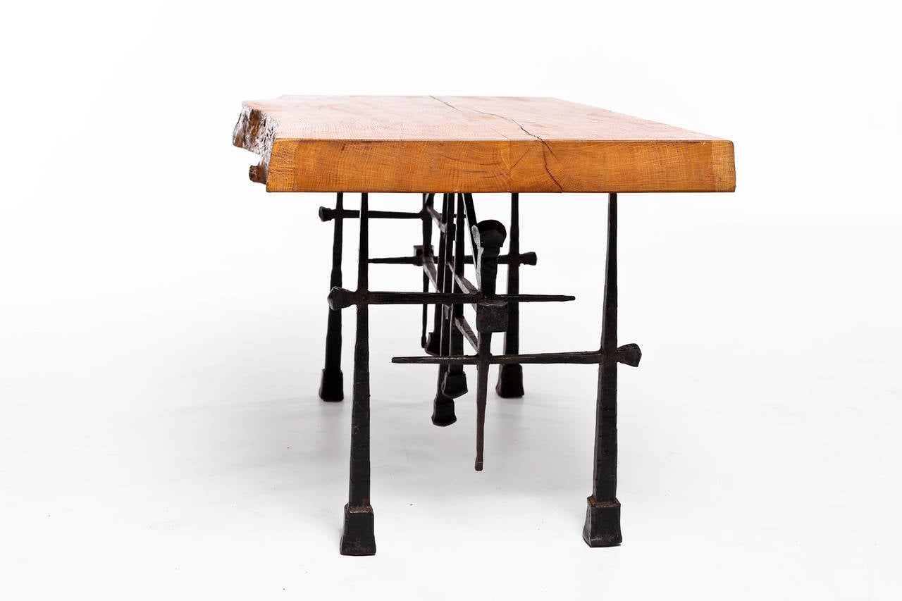 Mid-20th Century Brutalist Side Table - console table