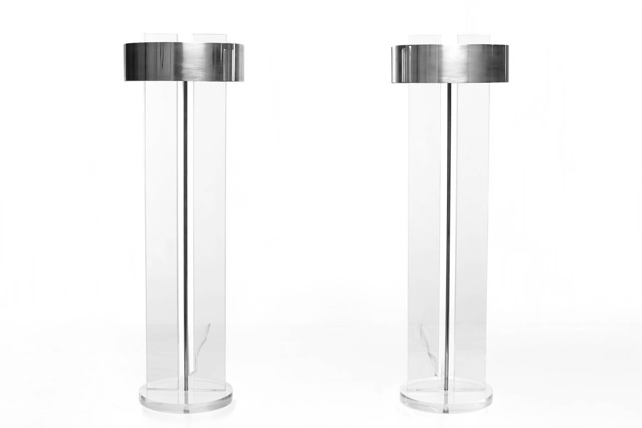 Exclusive Set of Large Lucite Table Lamps In Excellent Condition In Rotterdam, ZH