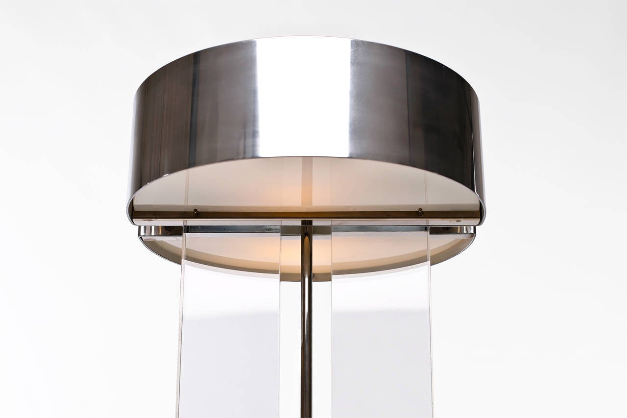 Late 20th Century Exclusive Set of Large Lucite Table Lamps