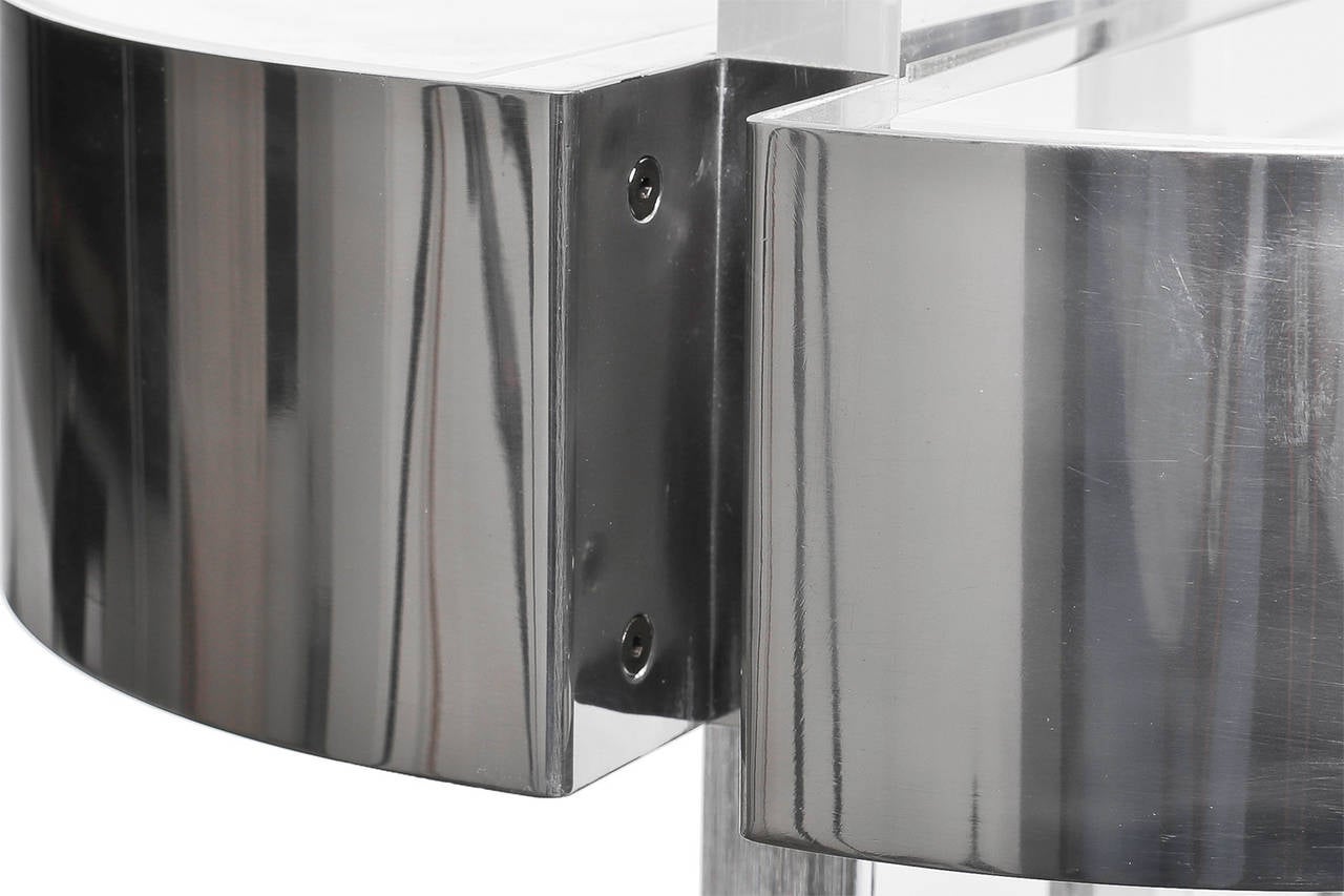 Exclusive Set of Large Lucite Table Lamps 1