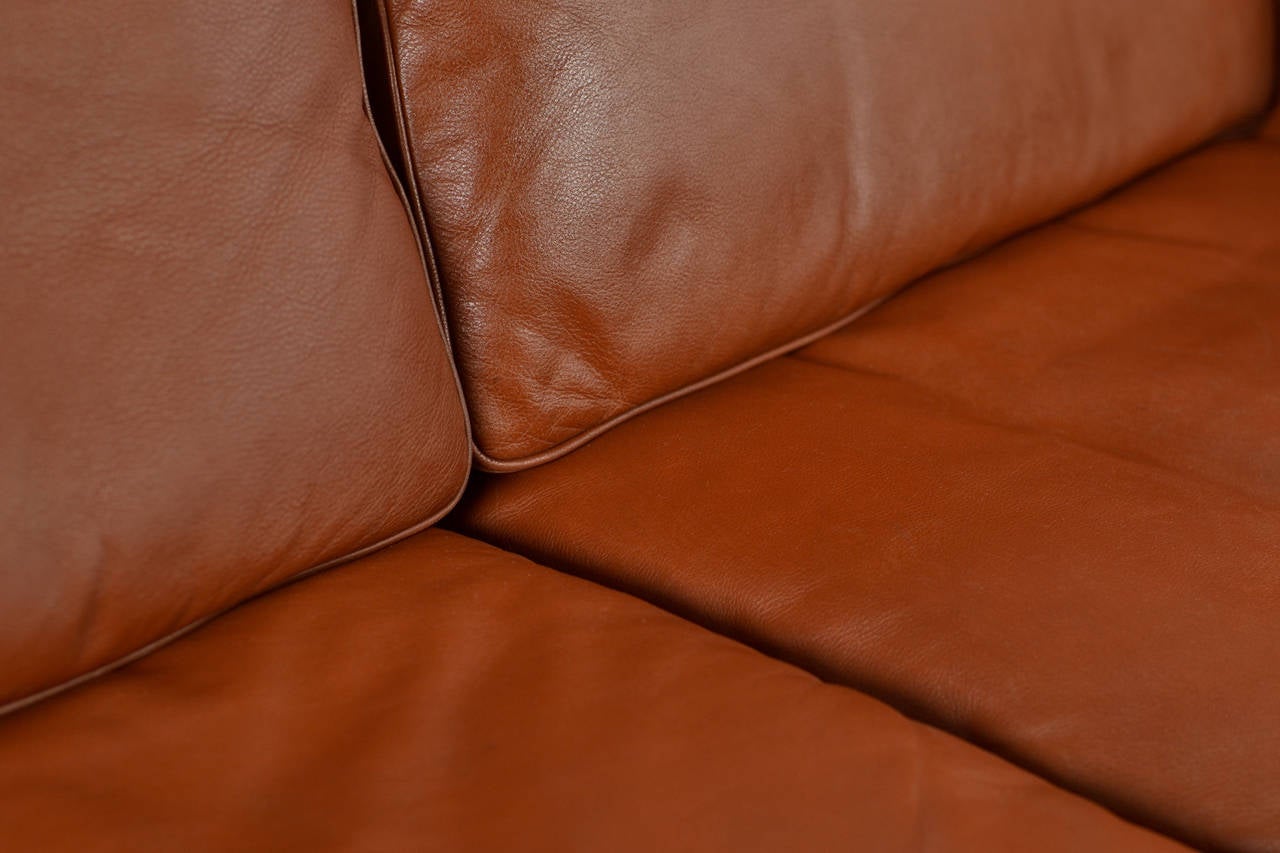 Cognac Leather Sofa Model 2213 by Børge Mogensen for Fredericia 1