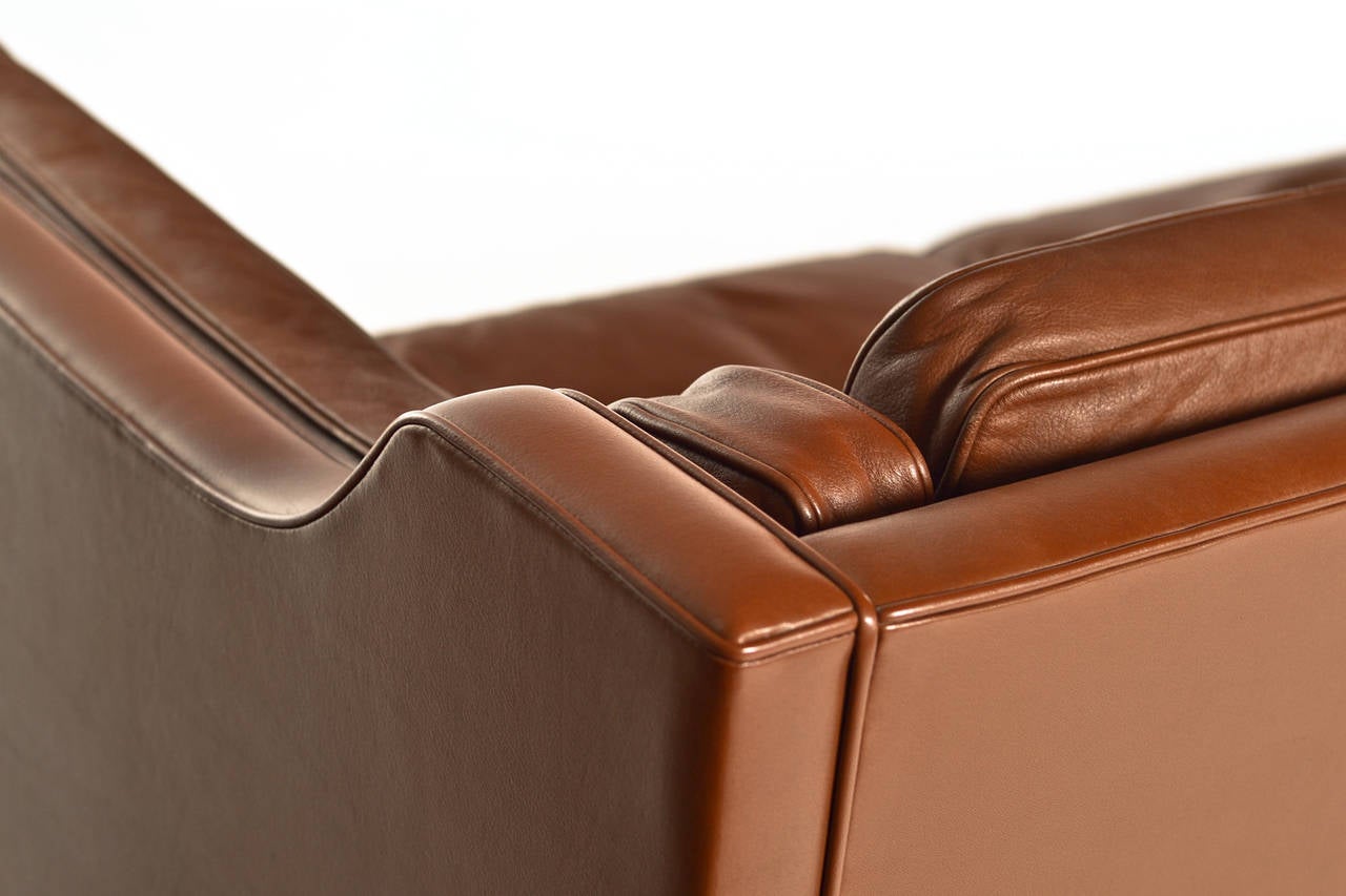 Mid-20th Century Cognac Leather Sofa Model 2213 by Børge Mogensen for Fredericia