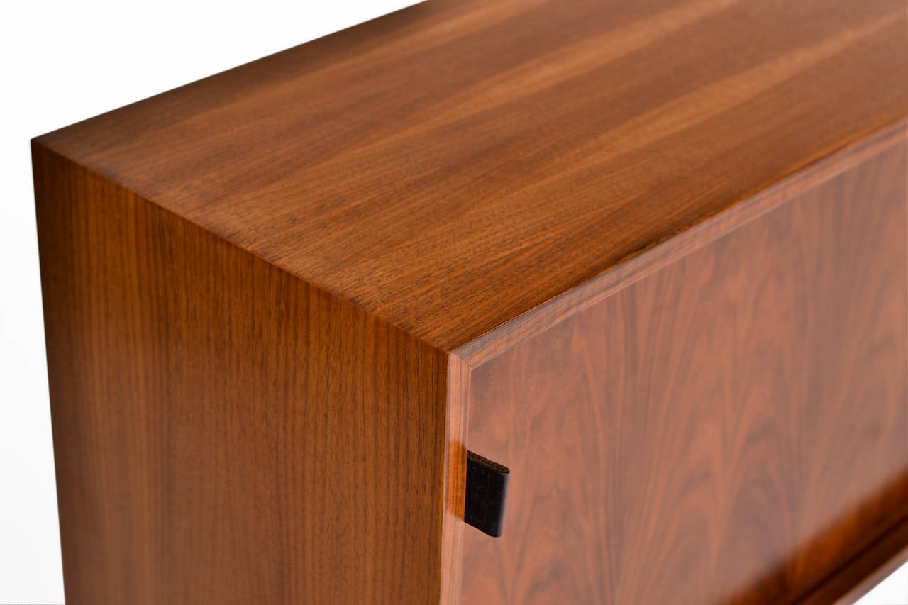 Lacquered Florence Knoll Walnut Credenza