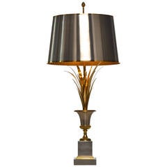 Original Charles & Fils table lamp with metal shade