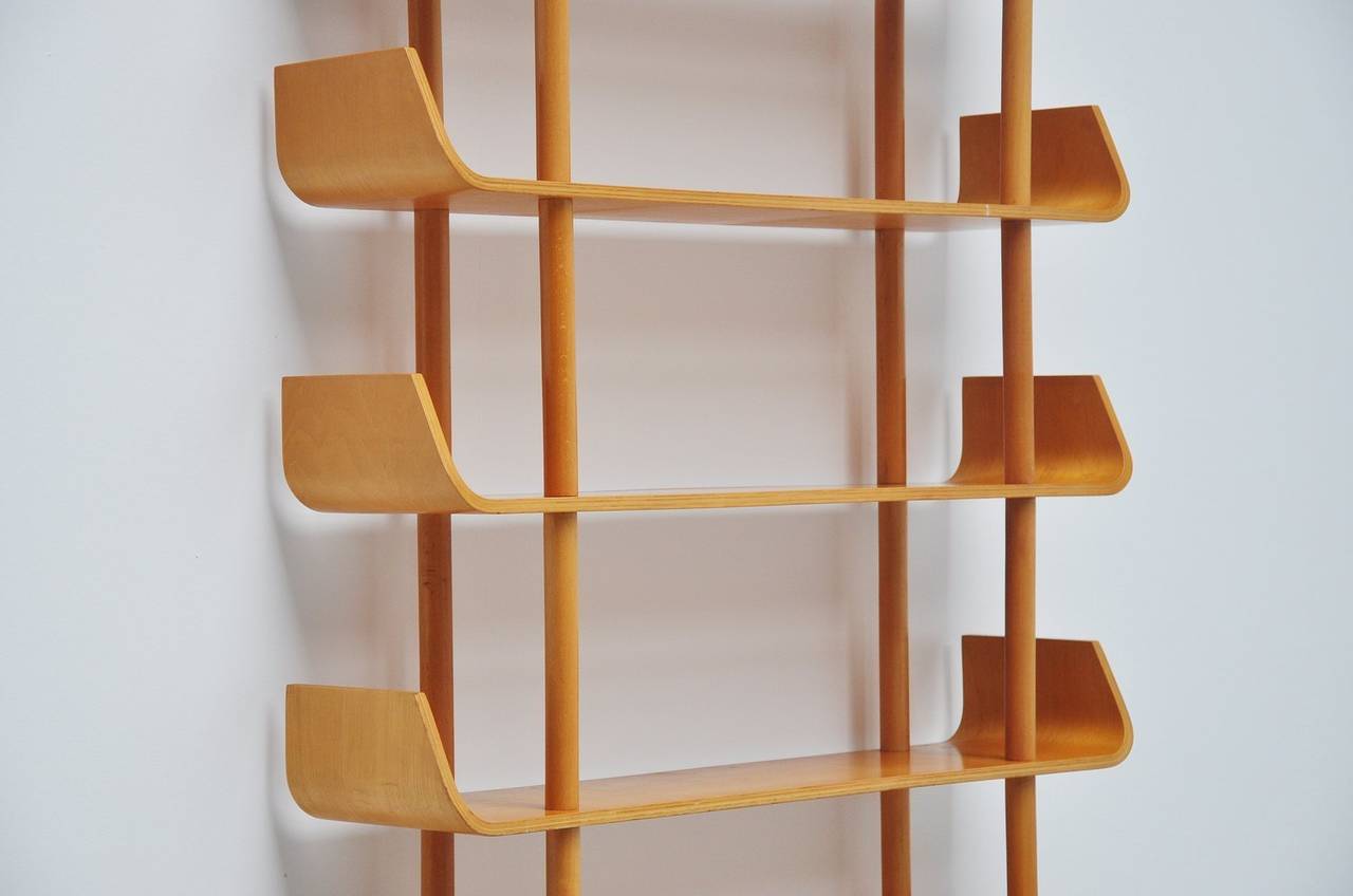 Dutch Willem Lutjens Slim Bookcase for Gouda Den Boer, 1953