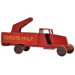 Vintage Ado "Eerste Hulp" Tow Truck Toy, Ko Verzuu, 1939