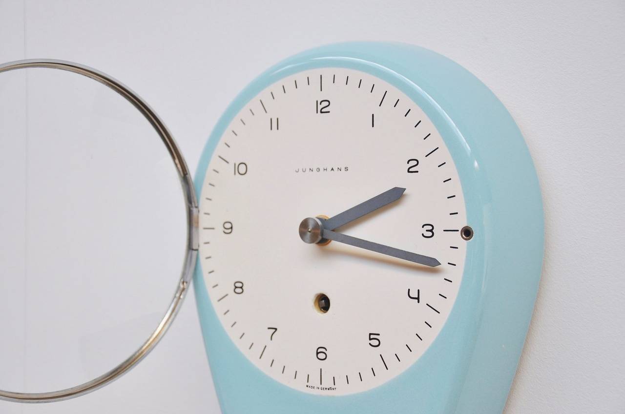 German Max Bill Junghans Kitchen Clock, 1953
