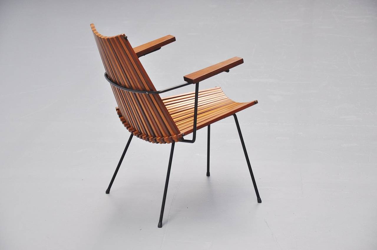 Lacquered Dirk van Sliedrecht Lounge Chair Rohé Noordwolde, 1960