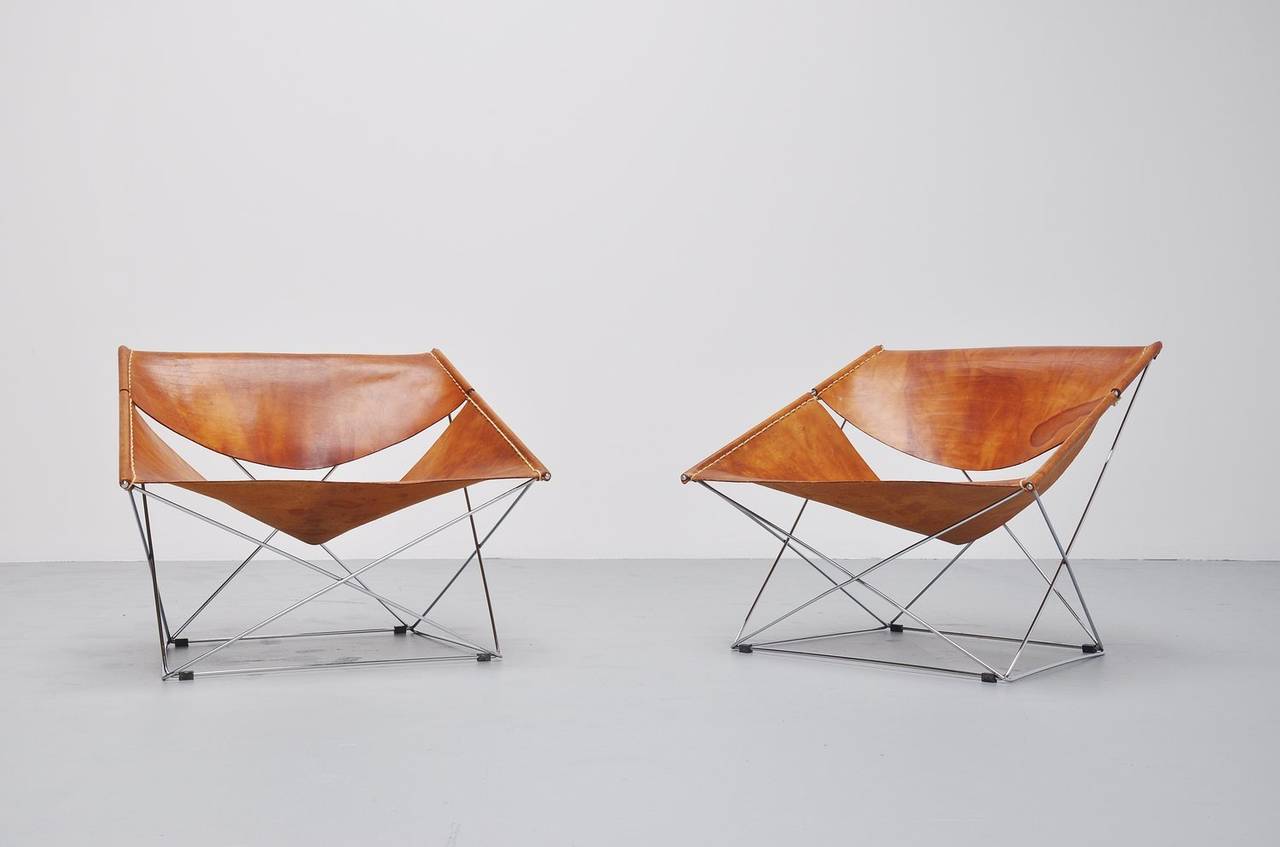 French Pair of Pierre Paulin F675 Butterfly Chairs for Artifort, 1963