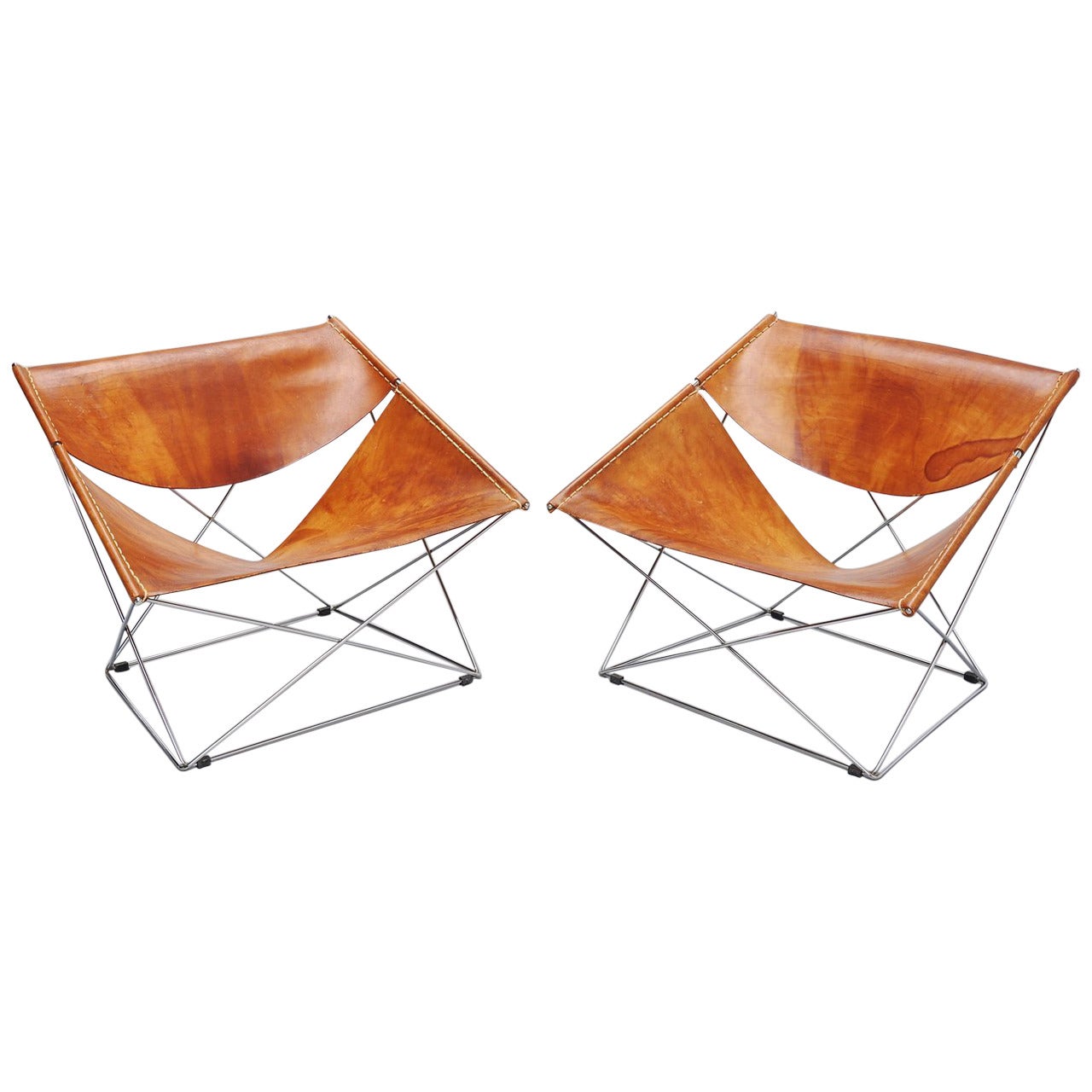 Pair of Pierre Paulin F675 Butterfly Chairs for Artifort, 1963