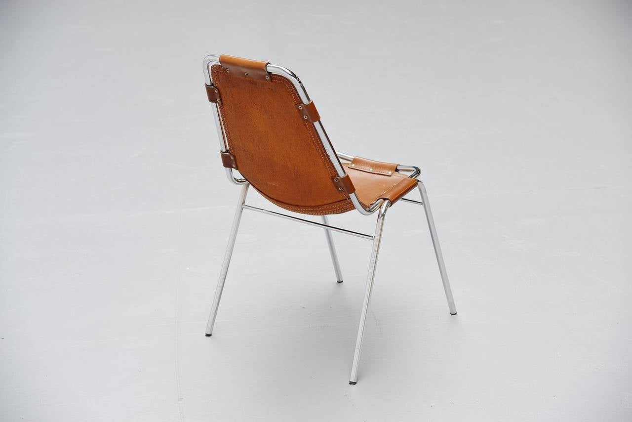 Mid-Century Modern Charlotte Perriand les Arcs dining chair France 1960