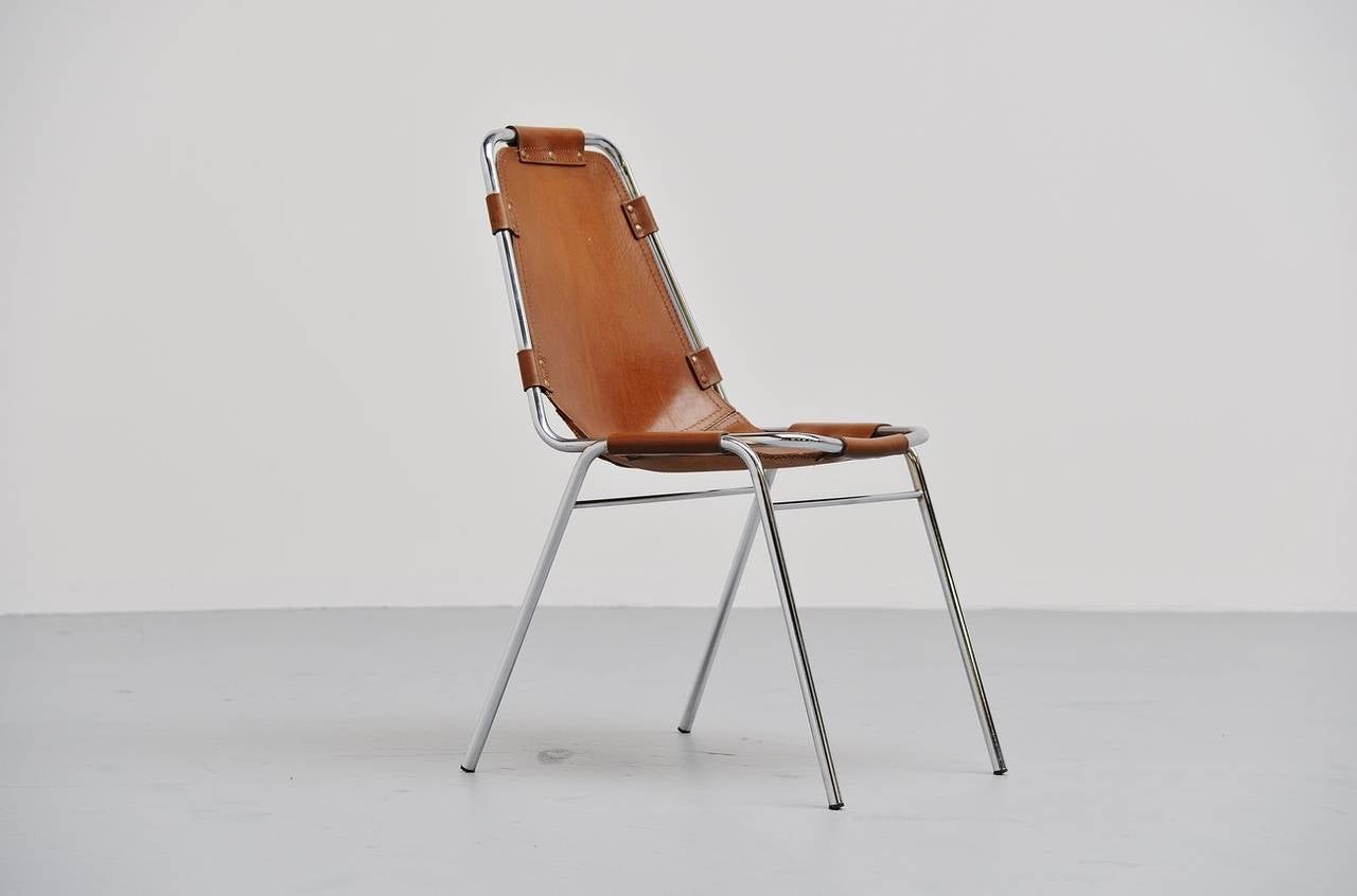Charlotte Perriand les Arcs dining chair France 1960 In Excellent Condition In Roosendaal, NL