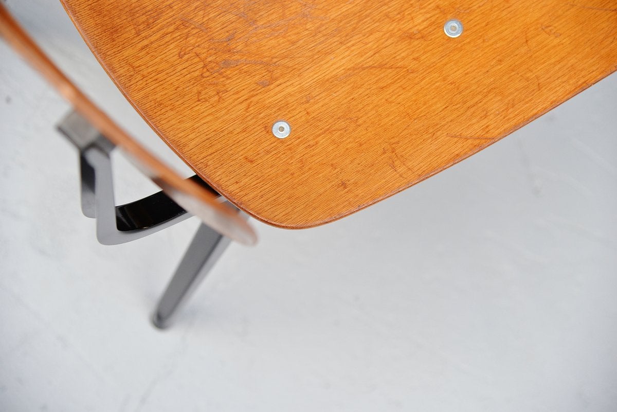 Wood Friso Kramer Revolt Chairs for Ahrend de Cirkel, 1963 For Sale