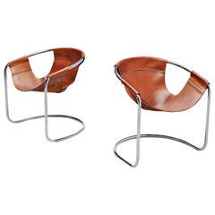 Vintage Clemens Claessen Lounge Chairs Pair, Holland, 1965