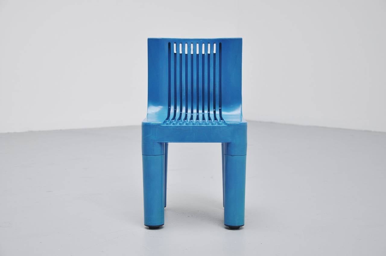 Marco Zanuso Blue Child's Chair for Kartell, 1964