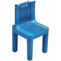 Marco Zanuso Blue Child's Chair for Kartell, 1964
