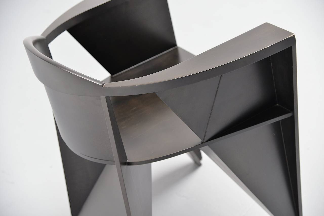 Dutch Constructivist Armchair, 1970 Frank Lloyd Wright Inspired