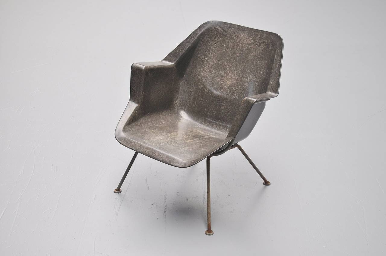 Wim Rietveld Polyester Chair No. 416, Gispen, 1957 In Good Condition In Roosendaal, NL