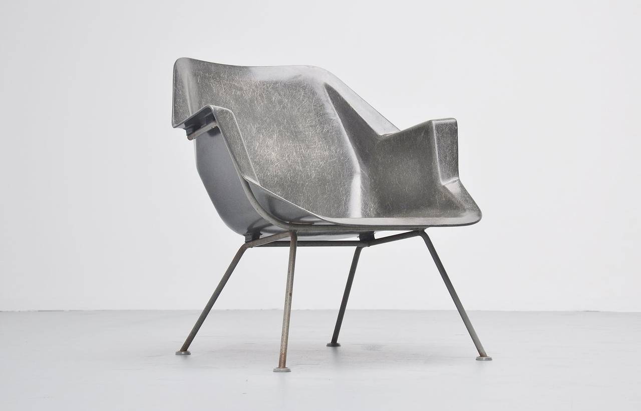 Mid-Century Modern Wim Rietveld Polyester Chair No. 416, Gispen, 1957