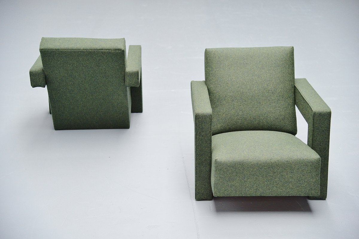 Fabric Gerrit Thomas Rietveld Utrecht Chairs Metz & Co, 1961
